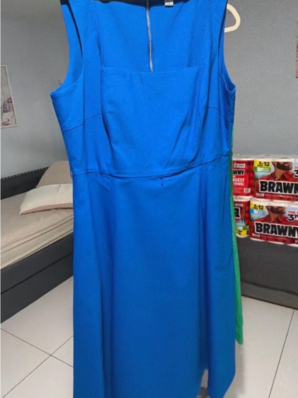 Calvin Klein Vibrant Blue Midi Sheath Dress